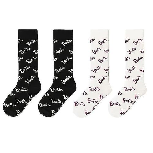 2 Paires Barbie Printed Socks Nouveauté Funny Crew Socks