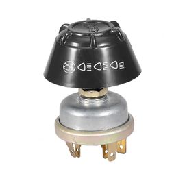 Interrupteur De Tracteur, 12v Imperméable À L¿Eau En Métal Bouton-Poussoir Interrupteur Lumineux / Klaxon Pour Tracteur Massey Ferguson (Argent + Noir)
