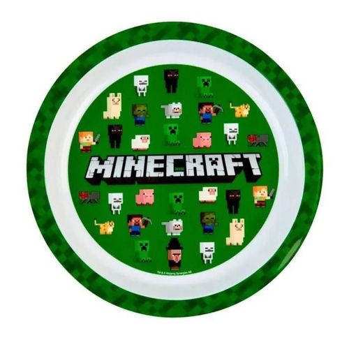 Assiette Plate Minecraft En Mélamine Micro Ondable