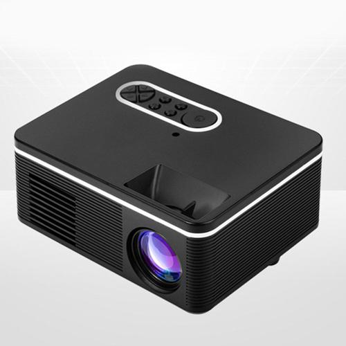 Mini projecteur portable 400 Lumen Projecteur LED Home Media Player  Projecteur 1080P LED Machine de projection multim¿¿dia avec prise EU (Noir)