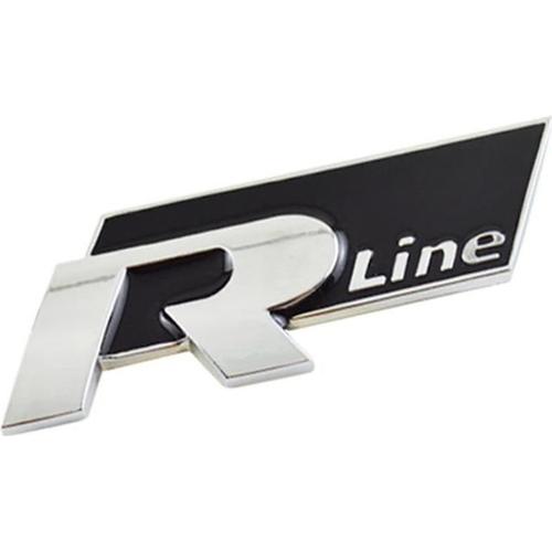 3D Métal R Line Autocollant Emblème Badge Noir Argent VW R-Line stickers Racing logo VW Golf 5 6 7 Touareg Tiguan Passat B6 B7 Jetta