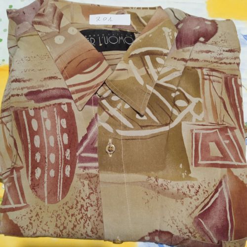 Vintage - Chemise - " Per L' Uomo - Armand Thierry " - Manches Longues - Viscose - Taille M