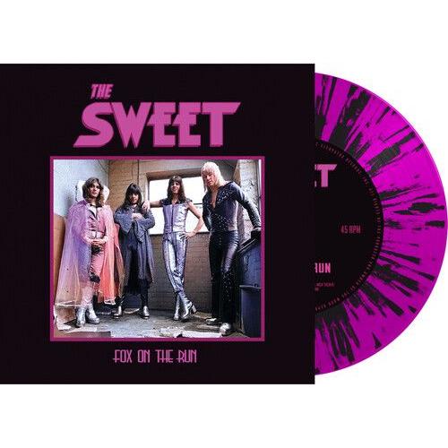 Sweet - Fox On The Run - Pink/Black Splatter [7-Inch Single] Black, Colored Vinyl, Pink