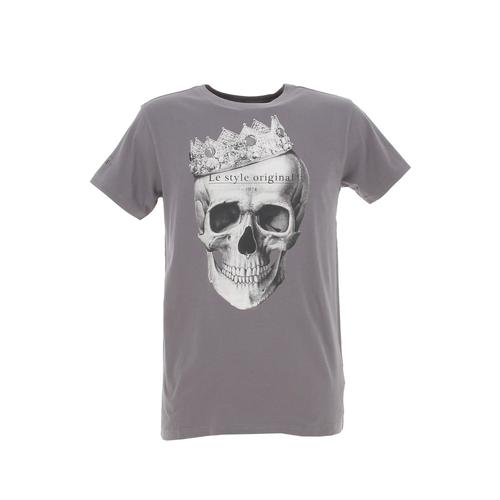 Tee Shirt Manches Courtes Deeluxe Crown Ts M Ope Gris Anthracite Foncé