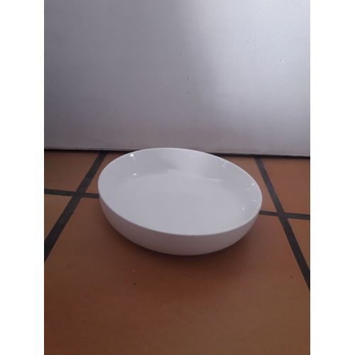 Plat Saladier Céramique Blanc Diamètre 23 Cm Hauteur 5 Cm
