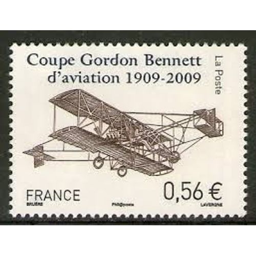 Sport : Centenaire De La Coupe Gordon-Bennett D'aviation : Biplan De Glenn Curtis Année 2009 N° 4376 Yvert Et Tellier Luxe