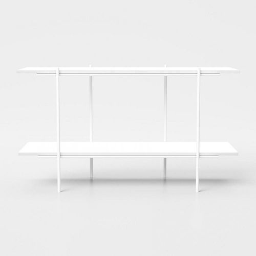 Etagère De Sol Biplano Coloris Blanc
