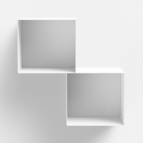 Bibliothèque Murale Twin Acier Coloris Blanc