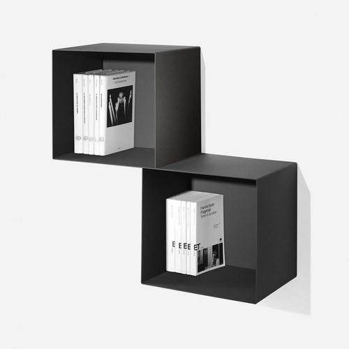 Bibliothèque Murale Grande Taille Twin Acier Coloris Gris Ardoise