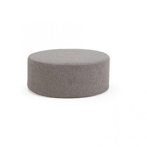 Innovation Living Pouf Design Pauke Pouf Ø50 Tissu 533 Bouclé Gris Cendre