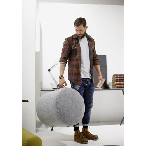 Pouf Design Butt Fauteuil Sac Ø45-50 Tissu Twist Granite