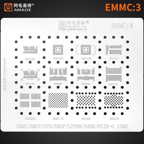 Bga Reballing Reball Stbbles Pour Emmc,Emcp,Uelasticity,Ddr,Ssd,Nand,Flash Memory,Hdd,Bincome,153 Bincome,254b-Income,162 Bincome,Rational,186,221 - Type Emmc 3