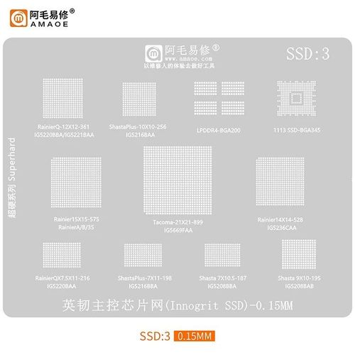 Bga Reballing Reball Stbbles Pour Emmc,Emcp,Uelasticity,Ddr,Ssd,Nand,Flash Memory,Hdd,Bincome,153 Bincome,254b-Income,162 Bincome,Rational,186,221 - Type Ssd 3