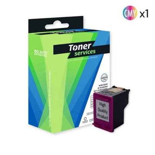 Compatible HP 302 Cartouche d'encre couleurs marque Toner Services (F6U65AE)
