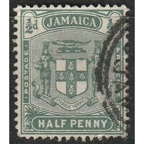 Timbre Oblitéré, Jamaïque 1906 N° 42, Armoiries Nationales.