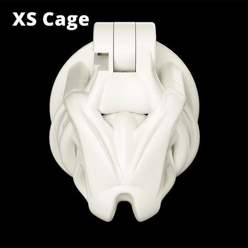 Cage Python V7.0 3d Evo Pour Homme,Dispositif De Chasteté Mamba,Double Arc,Anneau De Pénis,Jouet Sexuel Pour Adulte,2021 - Type White Xs Cage-With 4 Sizes Rings