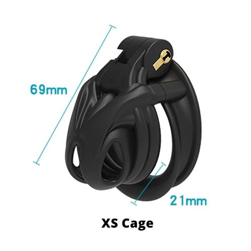 Cage Python V7.0 3d Evo Pour Homme,Dispositif De Chasteté Mamba,Double Arc,Anneau De Pénis,Jouet Sexuel Pour Adulte,2021 - Type Black Xs Cage-With 4 Sizes Rings