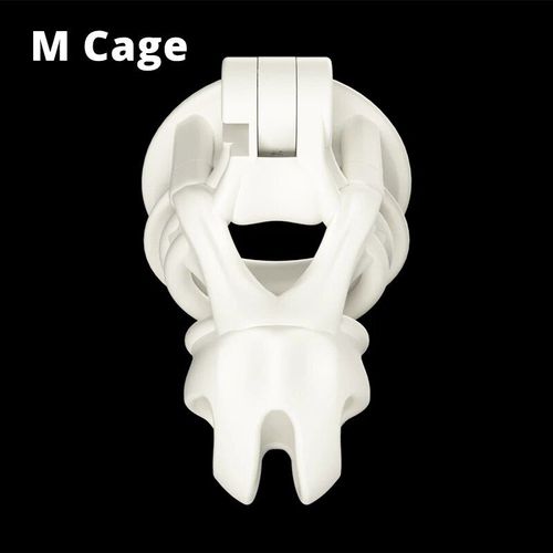 Cage Python V7.0 3d Evo Pour Homme,Dispositif De Chasteté Mamba,Double Arc,Anneau De Pénis,Jouet Sexuel Pour Adulte,2021 - Type White M Cage-With 4 Sizes Rings