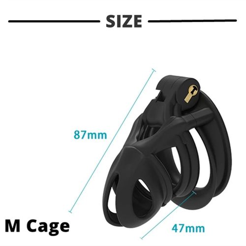 Cage Python V7.0 3d Evo Pour Homme,Dispositif De Chasteté Mamba,Double Arc,Anneau De Pénis,Jouet Sexuel Pour Adulte,2021 - Type Black M Cage-With 4 Sizes Rings