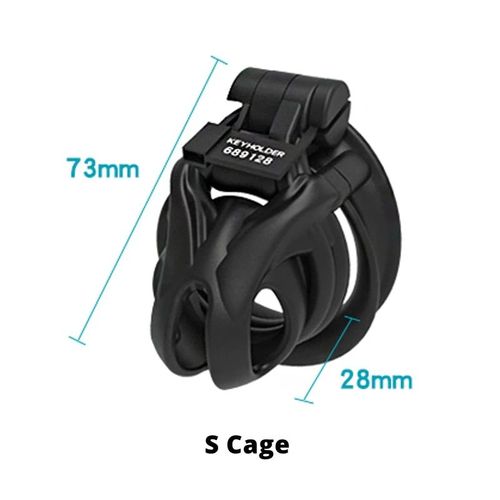 Cage Python V7.0 3d Evo Pour Homme,Dispositif De Chasteté Mamba,Double Arc,Anneau De Pénis,Jouet Sexuel Pour Adulte,2021 - Type Black S Cage-With 4 Sizes Rings
