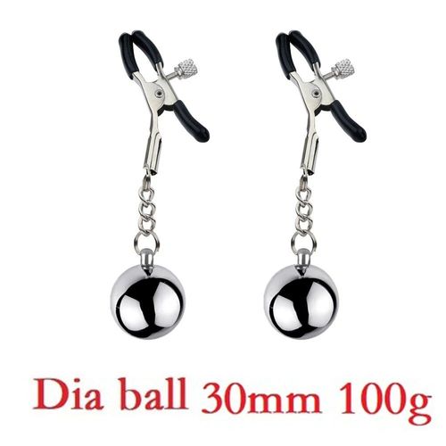 Clips De Serrage En Métal Pour Femme,Pinces À Clipser,Bondage Du Sein,Retenue,Sex Toy,Continents,Balle,Poids,Métal - Type D 30mm Ball