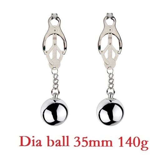 Clips De Serrage En Métal Pour Femme,Pinces À Clipser,Bondage Du Sein,Retenue,Sex Toy,Continents,Balle,Poids,Métal - Type B 35mm Ball