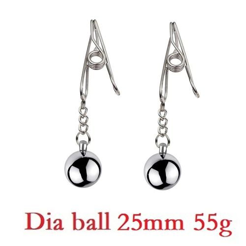 Clips De Serrage En Métal Pour Femme,Pinces À Clipser,Bondage Du Sein,Retenue,Sex Toy,Continents,Balle,Poids,Métal - Type C 25mm Ball