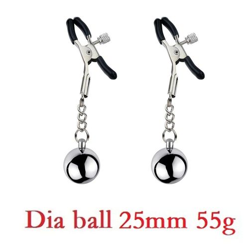 Clips De Serrage En Métal Pour Femme,Pinces À Clipser,Bondage Du Sein,Retenue,Sex Toy,Continents,Balle,Poids,Métal - Type D 25mm Ball