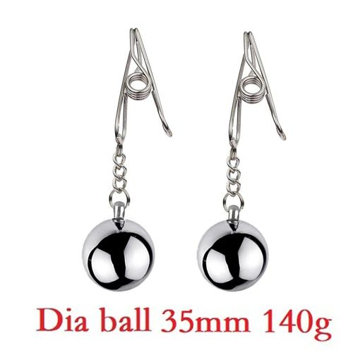 Clips De Serrage En Métal Pour Femme,Pinces À Clipser,Bondage Du Sein,Retenue,Sex Toy,Continents,Balle,Poids,Métal - Type C 35mm Ball