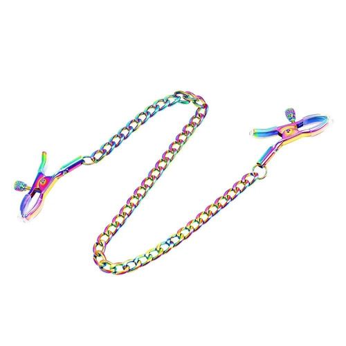 Clips De Serrage En Métal Pour Femme,Pinces À Clipser,Bondage Du Sein,Retenue,Sex Toy,Continents,Balle,Poids,Métal - Type Rainbow