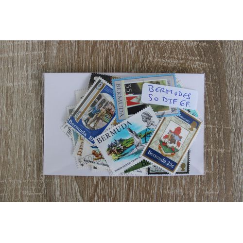 Bermudes 50 Timbres Différents Grands Formats