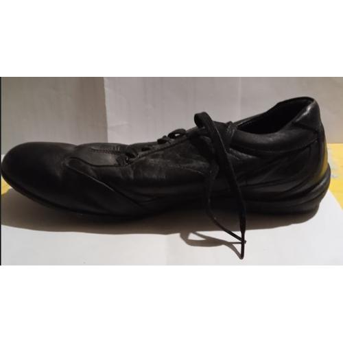 Baskets A Lacets - " Steven Perkins " - En Cuir Noir - Taille 40