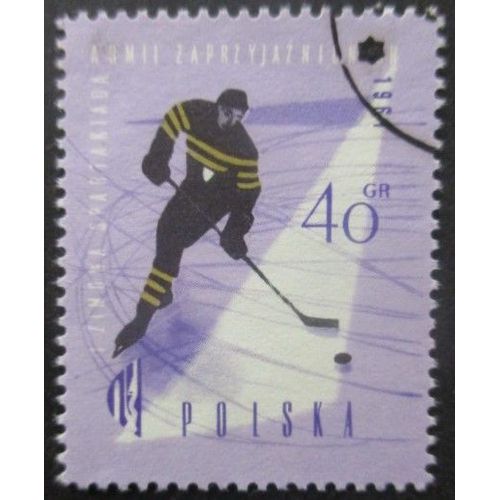 Pologne N°1085 Hockey Sur Glace Oblitéré