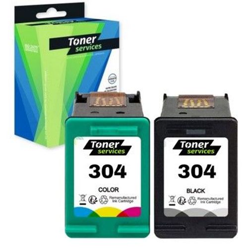 Compatible HP 304 Pack de 2 cartouches d'encre noire et couleur