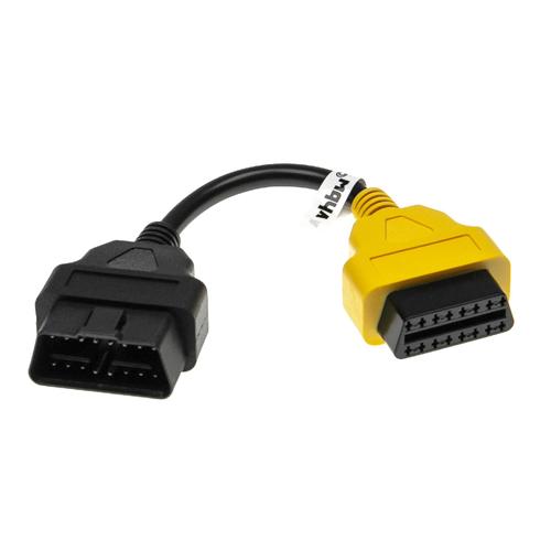 Vhbw Adaptateur Obd1 16 Pin Vers Obd2 Compatible Avec Fiat Grande Punto, Fiorino, Qubo, Punto, Ypsilon, 500, Doblo, Ducato Automobiles - 20 Cm