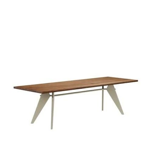 Vitra - Em Table - 260 Cm - Prouvé Blanc Colombe (Écru) - Noyer Américain - Marron