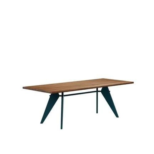 Vitra - Em Table - 220 Cm - Prouvé Bleu Dynastie - Noyer Américain - Marron