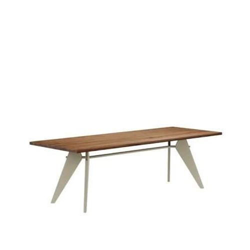 Vitra - Em Table - Prouvé Blanc Colombe (Écru) - Noyer Américain - 240 Cm - Marron