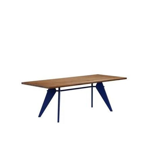 Vitra - Em Table - 220 Cm - Prouvé Bleu Marcoule - Noyer Américain - Marron