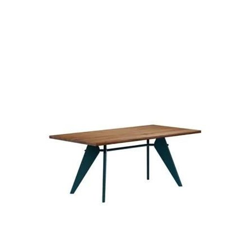 Vitra - Em Table - 180 Cm - Prouvé Bleu Dynastie - Noyer Américain - Marron