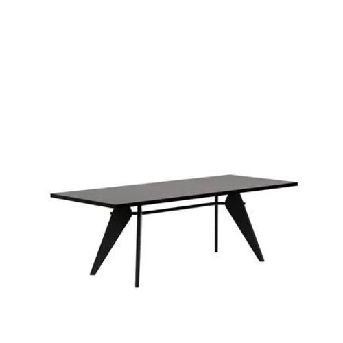 Vitra - Em Table - 220 Cm - Chêne Massif Teinté Foncé - Noir Profond - Marron