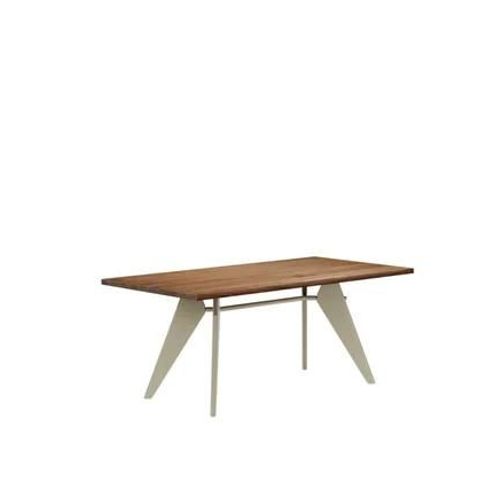 Vitra - Em Table - 180 Cm - Prouvé Blanc Colombe (Écru) - Noyer Américain - Marron