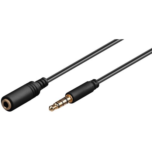 Goobay Lot de 10 Rallonges Câble Jack 3,5mm (4-pin, Stereo) M / F 3 m Noir