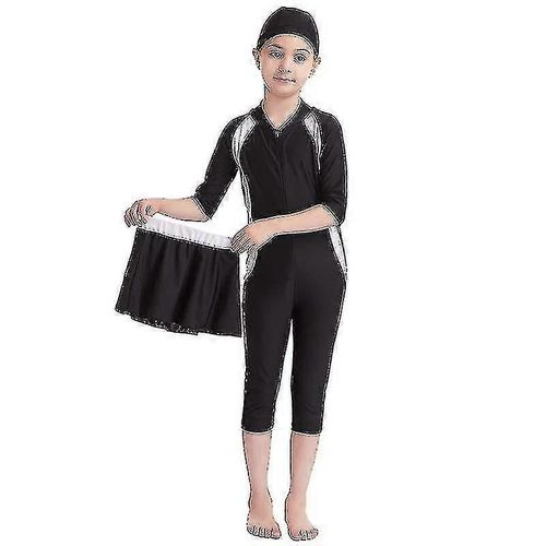 Filles Enfants Musulmans Maillots De Bain Islamiques Peau Douce Burkini Maillots De Bain Vêtements De Plage