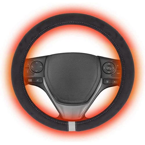 Housse De Volant Chauffante Automatique 12v 15 Dans La Voiture Universel Hiver Volant Chauffage Hand Warmer Wheel Protectivecover