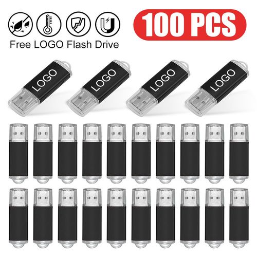 100 pièces de clé usb 128 étanche avec ,support à mémoire de 16gb,8gb,32gb,64GB,2.0 GB - Type [Black USB 2.0]-2 GO #B