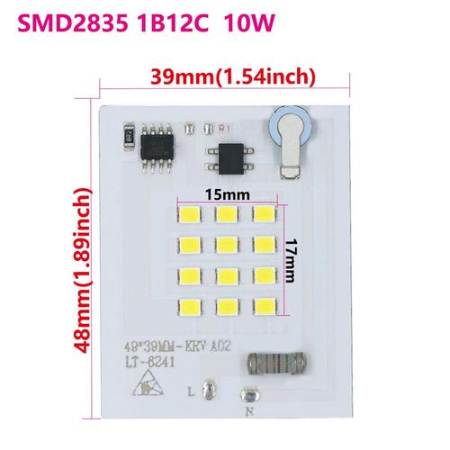 puce SMD 2835 Matrice LED 220V pour Projecteur à Faire Soi-Même,Module Super Puissant,Lampe de remplacement,100W,50W,30W,20W,10W,1 Pièce - Type 10W AC220V-Warm White 3000K