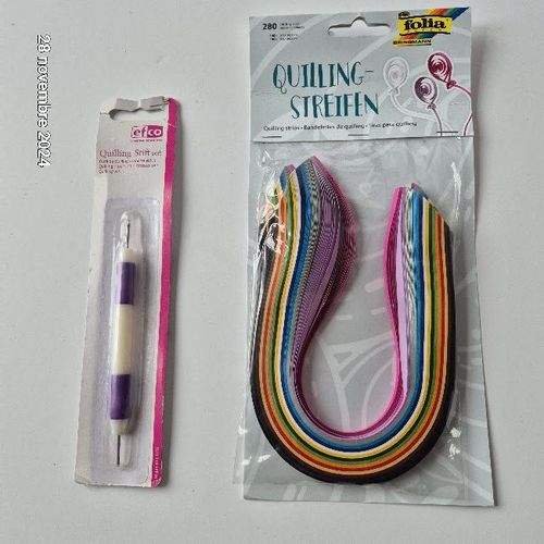 Bandes De Papier Pour Quilling Avec Outil Bâtonnet , 280 Pièces En Papier,