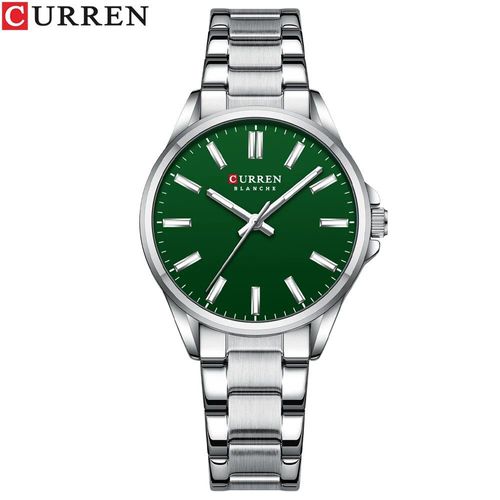 Istro Ren-Montre Classique Avec Bracelet En Acier Inoxydable Pour Femme,Montre-Bracelet À Quartz,Mains Shoes,Simple,Affaires,Mode - Type Silver Green