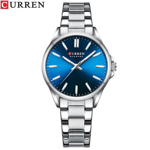 Istro Ren-Montre Classique Avec Bracelet En Acier Inoxydable Pour Femme,Montre-Bracelet À Quartz,Mains Shoes,Simple,Affaires,Mode - Type Silver Blue